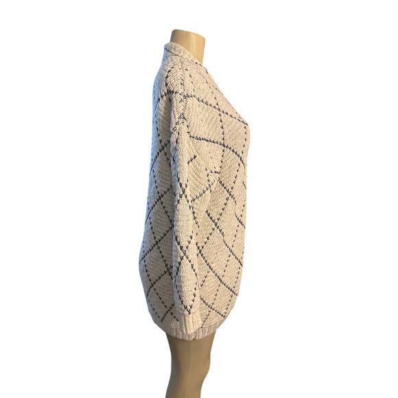 Women PP PS Eileen Fisher Cream Chunky Knit Cardigan Sweater Organic Cotton - Picture 5 of 6